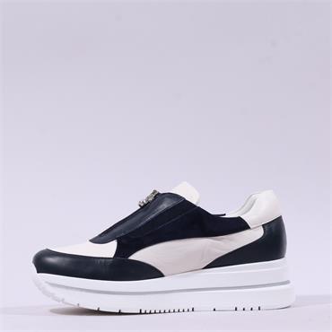 Marco Moreo Pompei Front Zip Platform - Navy Combi